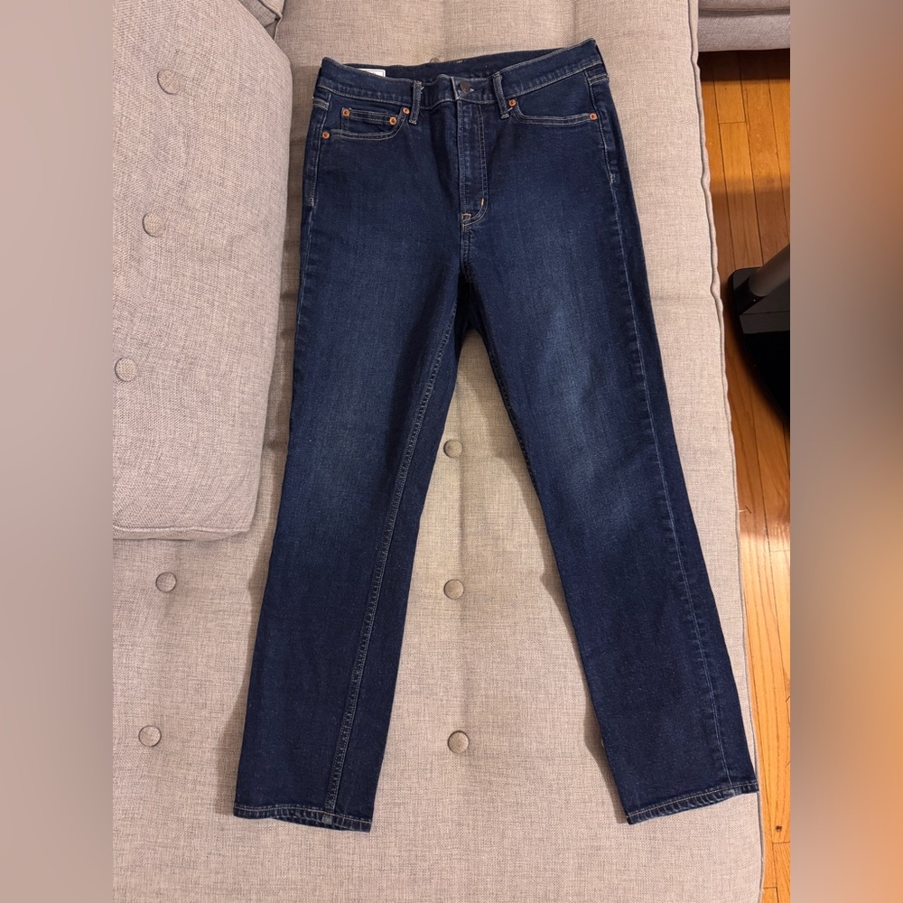 GAP Vintage Slim High Rise Jeans - Deep Blue